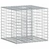  Gabion emelt ágy Ezüst 60 x 60 x 55 cm Horganyzott acél