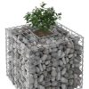  Gabion emelt ágy Ezüst 60 x 60 x 55 cm Horganyzott acél