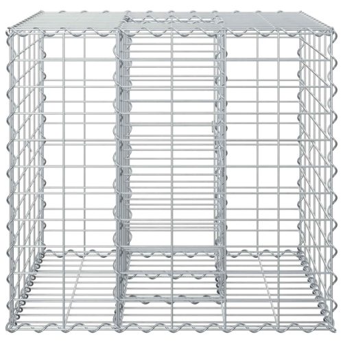  Gabion emelt ágy Ezüst 60 x 60 x 55 cm Horganyzott acél