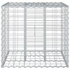  Gabion emelt ágy Ezüst 60 x 60 x 55 cm Horganyzott acél