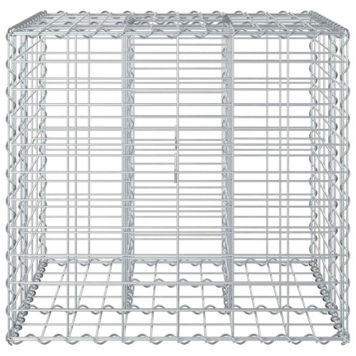  Gabion emelt ágy Ezüst 60 x 60 x 55 cm Horganyzott acél