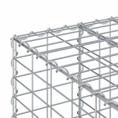  Gabion emelt ágy Ezüst 60 x 60 x 55 cm Horganyzott acél