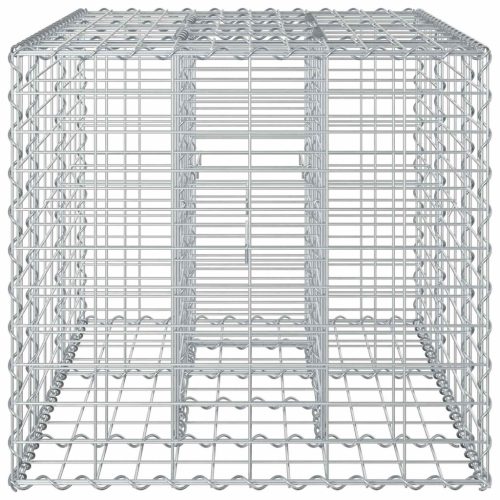  Gabion emelt ágy Ezüst 100 x 60 x 55 cm Horganyzott acél