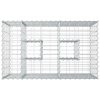 Gabion emelt ágy Ezüst 100 x 60 x 55 cm Horganyzott acél