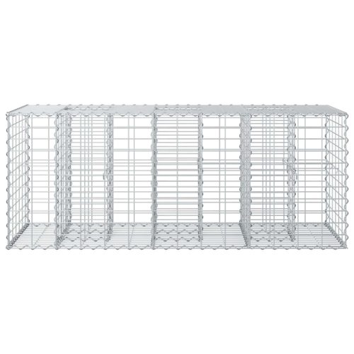  Gabion emelt ágy Ezüst 140 x 60 x 55 cm Horganyzott acél