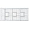  Gabion emelt ágy Ezüst 140 x 60 x 55 cm Horganyzott acél