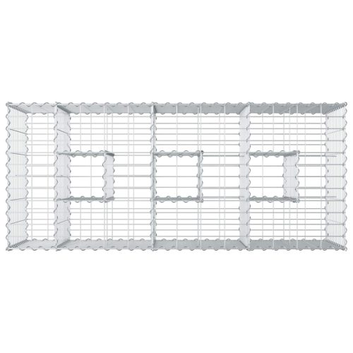  Gabion emelt ágy Ezüst 140 x 60 x 55 cm Horganyzott acél