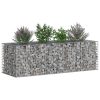  Gabion emelt ágy Ezüst 180 x 60 x 55 cm Horganyzott acél