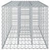  Gabion emelt ágy Ezüst 180 x 60 x 55 cm Horganyzott acél
