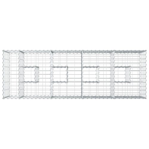  Gabion emelt ágy Ezüst 180 x 60 x 55 cm Horganyzott acél