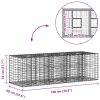  Gabion emelt ágy Ezüst 180 x 60 x 55 cm Horganyzott acél