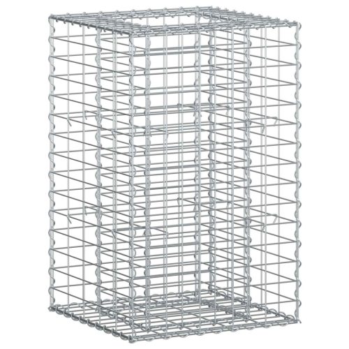  Gabion emelt ágy Ezüst 50 x 50 x 80 cm Horganyzott acél