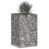  Gabion emelt ágy Ezüst 50 x 50 x 80 cm Horganyzott acél