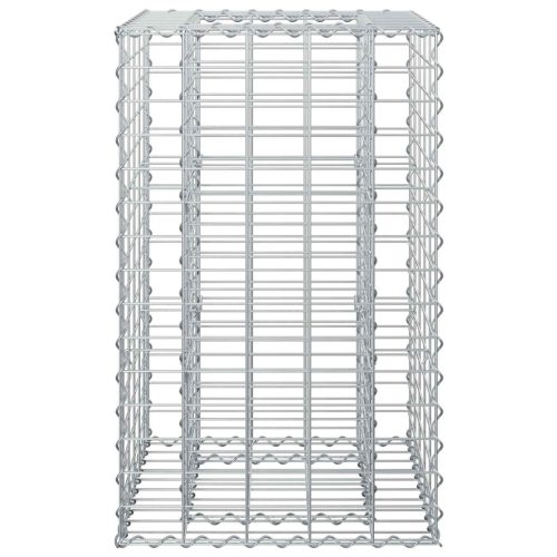  Gabion emelt ágy Ezüst 50 x 50 x 80 cm Horganyzott acél