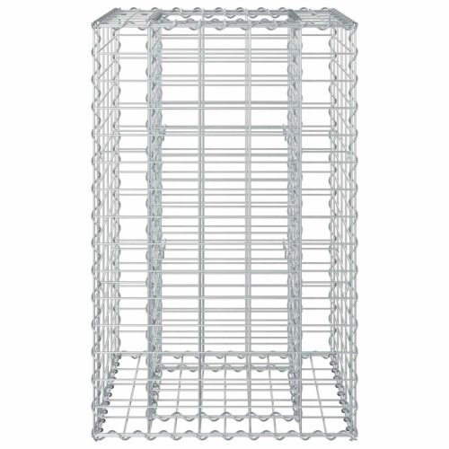  Gabion emelt ágy Ezüst 50 x 50 x 80 cm Horganyzott acél