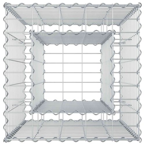  Gabion emelt ágy Ezüst 50 x 50 x 80 cm Horganyzott acél