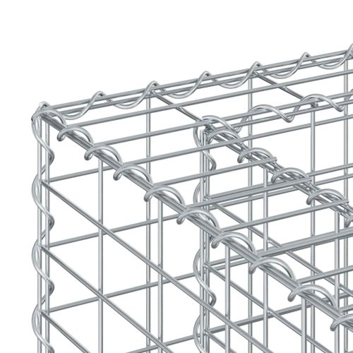  Gabion emelt ágy Ezüst 50 x 50 x 80 cm Horganyzott acél