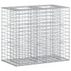  Gabion emelt ágy Ezüst 90 x 50 x 80 cm Horganyzott acél