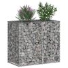  Gabion emelt ágy Ezüst 90 x 50 x 80 cm Horganyzott acél