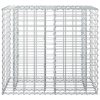  Gabion emelt ágy Ezüst 90 x 50 x 80 cm Horganyzott acél