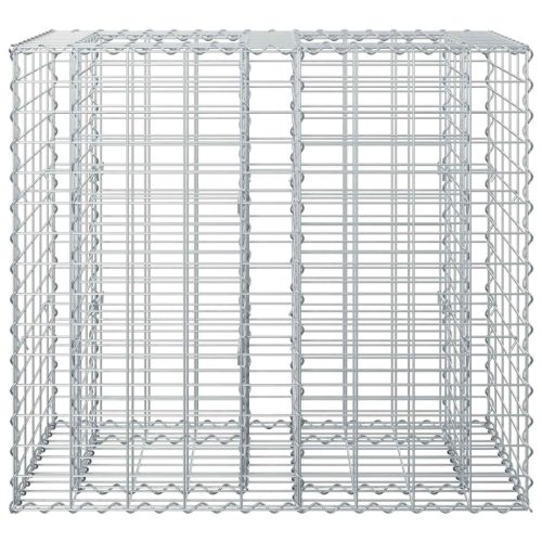  Gabion emelt ágy Ezüst 90 x 50 x 80 cm Horganyzott acél