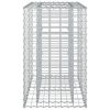  Gabion emelt ágy Ezüst 90 x 50 x 80 cm Horganyzott acél