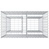  Gabion emelt ágy Ezüst 90 x 50 x 80 cm Horganyzott acél