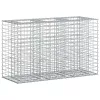  Gabion emelt ágy Ezüst 130 x 50 x 80 cm Horganyzott acél