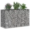  Gabion emelt ágy Ezüst 130 x 50 x 80 cm Horganyzott acél