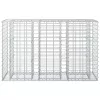  Gabion emelt ágy Ezüst 130 x 50 x 80 cm Horganyzott acél