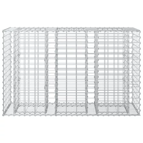  Gabion emelt ágy Ezüst 130 x 50 x 80 cm Horganyzott acél