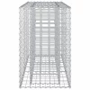  Gabion emelt ágy Ezüst 130 x 50 x 80 cm Horganyzott acél