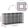  Gabion emelt ágy Ezüst 170 x 50 x 80 cm Horganyzott acél