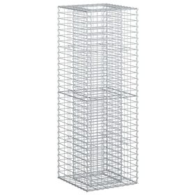  Gabion emelt ágy Ezüst 50 x 50 x 150 cm Horganyzott acél