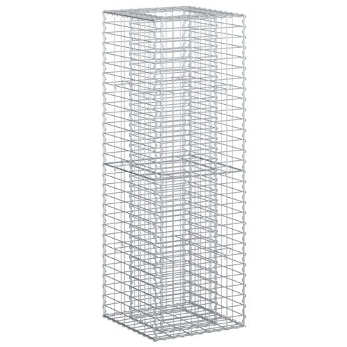  Gabion emelt ágy Ezüst 50 x 50 x 150 cm Horganyzott acél