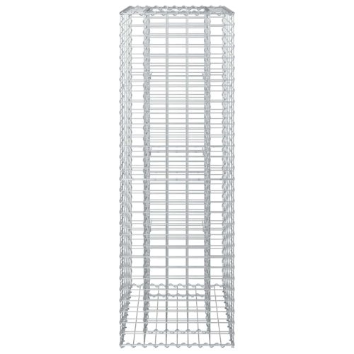  Gabion emelt ágy Ezüst 50 x 50 x 150 cm Horganyzott acél
