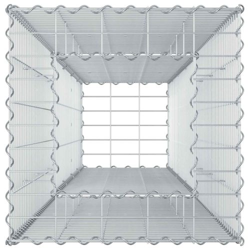  Gabion emelt ágy Ezüst 50 x 50 x 150 cm Horganyzott acél