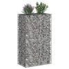  Gabion emelt ágy Ezüst 90 x 50 x 150 cm Horganyzott acél