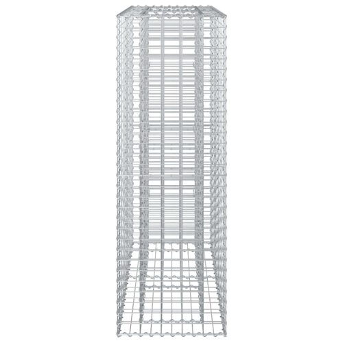  Gabion emelt ágy Ezüst 90 x 50 x 150 cm Horganyzott acél