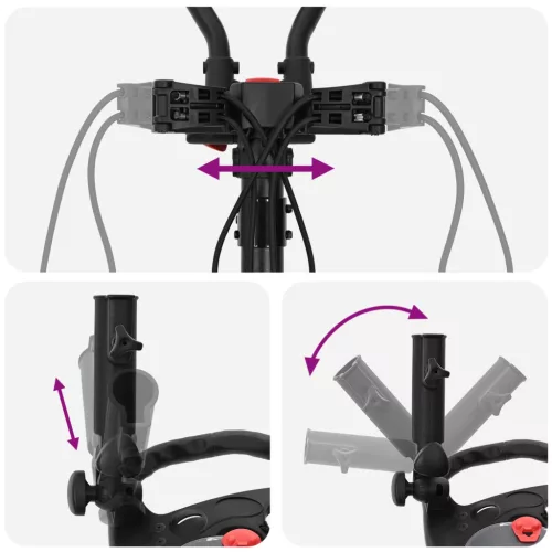  Golf Kocsi Üléssel Fekete 85 x 67 x 114 cm Alumínium