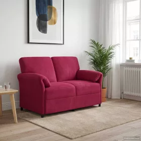  Kétüléses Kanapé Bordó 138 x 83 x 95 cm Bársony