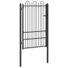  Kerítés kapu DRONTEN 100 x 150 cm Acél Fekete Zárolható