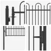  Kerítés kapu DRONTEN 100 x 150 cm Acél Fekete Zárolható