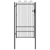  Kerítés kapu DRONTEN 100 x 175 cm Acél Fekete Zárolható
