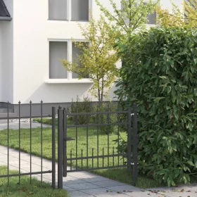  Kerítés kapu HORST 100 x 75 cm Fém Fekete Zárolható