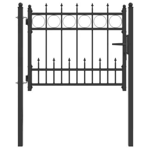  Kerítés kapu HORST 100 x 75 cm Fém Fekete Zárolható
