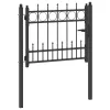  Kerítés kapu HORST 100 x 75 cm Fém Fekete Zárolható