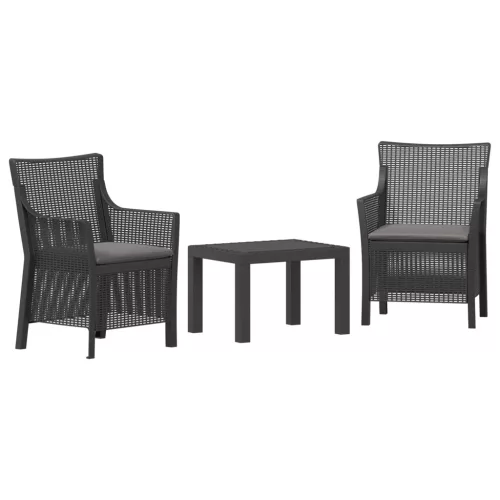  Hálószoba szett párnával 3 pcs Antracitszürke PP