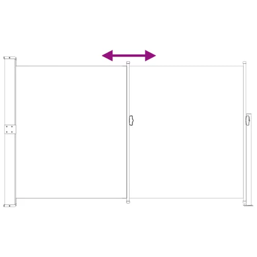  Húzható oldalsó napernyő Antracitszürke 300 x 180 cm Poliészter