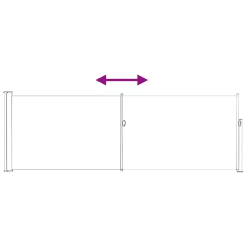  Húzható oldalsó napernyő Antracitszürke 500 x 100 cm Poliészter